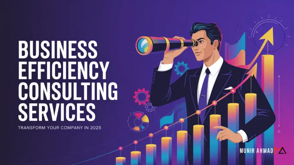 Business efficiency consultant analyzing data for operational optimization in 2025