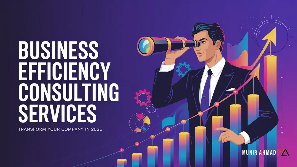 Business efficiency consultant analyzing data for operational optimization in 2025