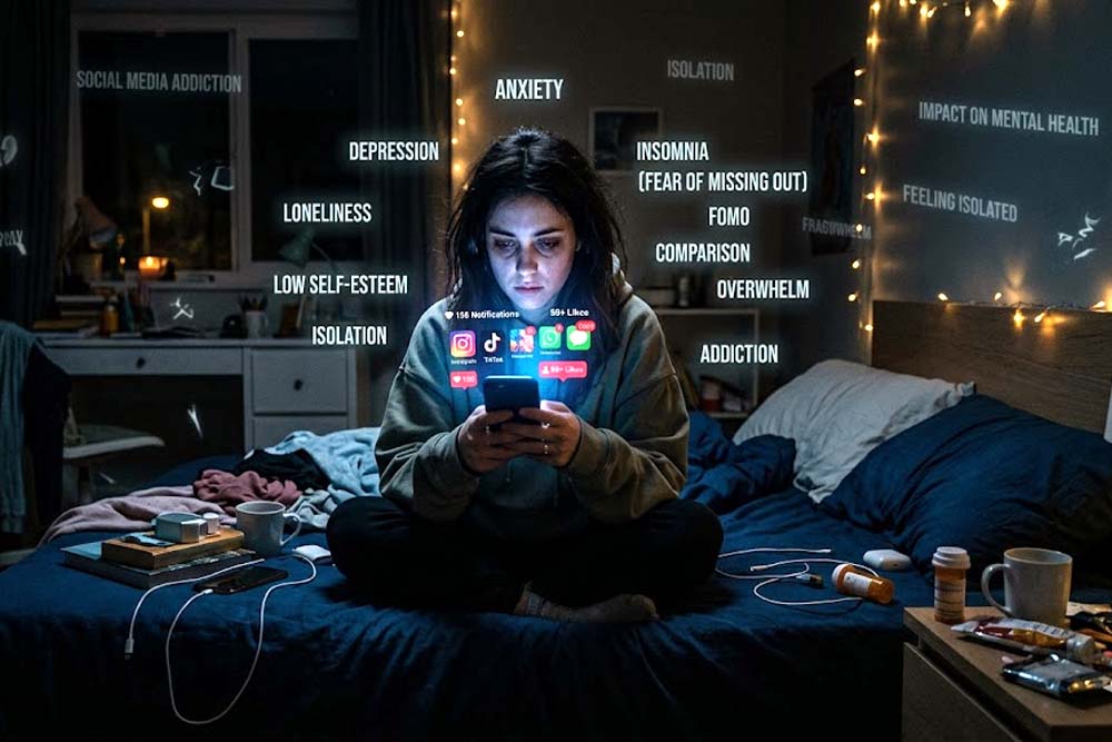 impact of social media addiction on mental health