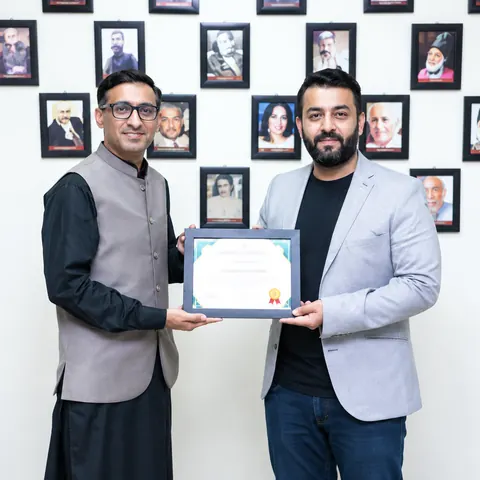 Certificate presentation | Munir Ahmad